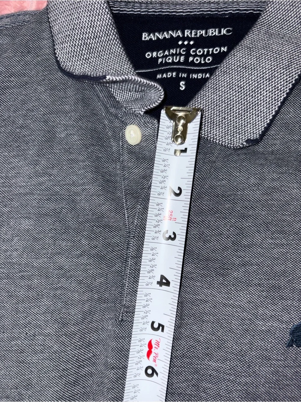 Banana Republic Men's Dark Charcoal Heather Polo